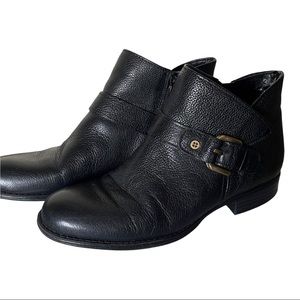 Naturalizer Black Buckle Ankle Boots Size 7.5